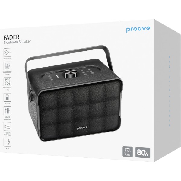 Фото - Портативная акустика Proove Fader 80W (APP) Black (PSFD8018AP01)